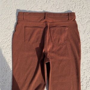 Womens Pull On Pants Size 12 14 Terra-Cotta Skinny High Waisted Time NWOT